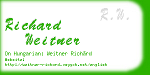 richard weitner business card