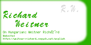 richard weitner business card